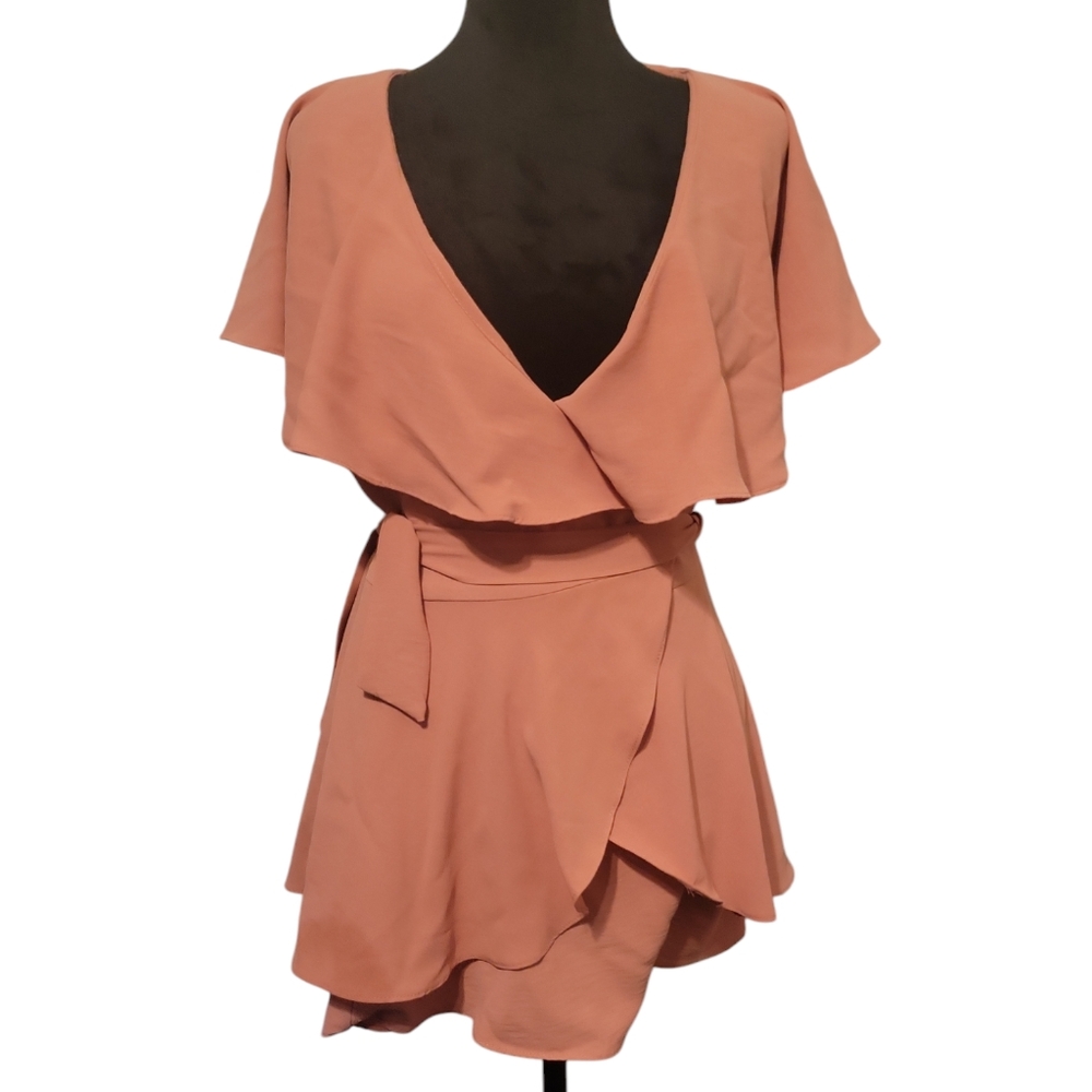 Ella Blue Short Sleeved Dress Women's Medium.